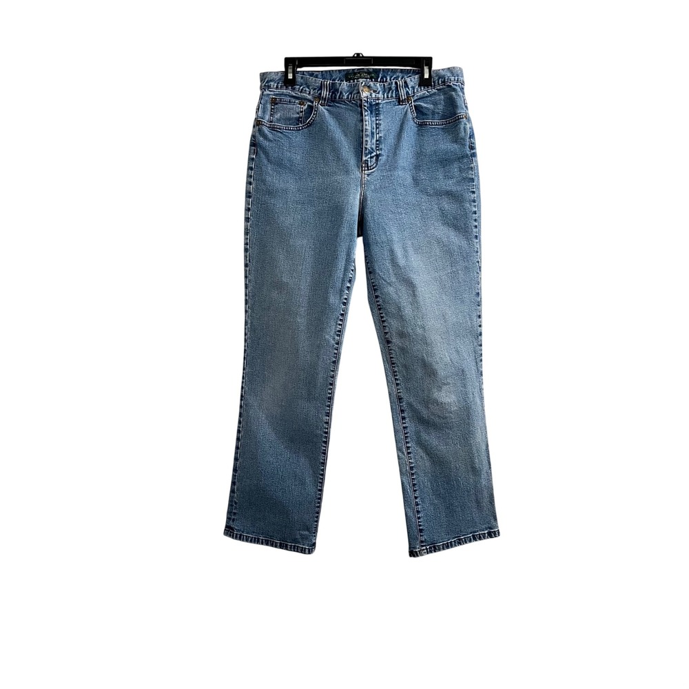 Lauren Ralph Lauren‎ Jeans Womens 12 Medium Wash LRL Straight Leg Stretch Denim